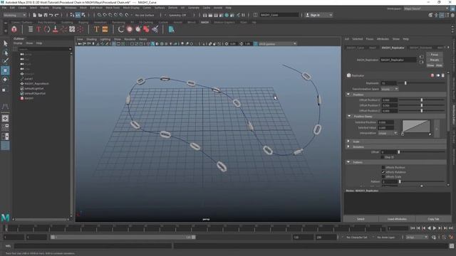 How to make a Procedural Chain in Maya | MASH | Roy Creations смотреть онлайн