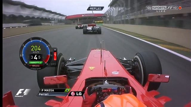 Felipe Massa onboard start Brazilian GP 2012 смотреть онлайн