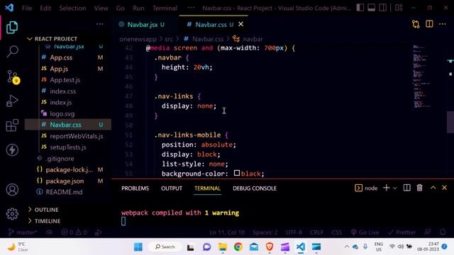 4. Making UI Responsive | Full Explained | News Project | React JS Project Tutorial | Hindi смотреть онлайн