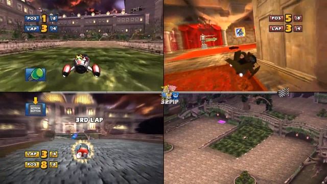 Flying Challenge sonic & sega all star racing split screen смотреть онлайн