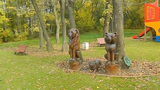 Скульптура из дерева в парке Измайлово смотреть онлайн