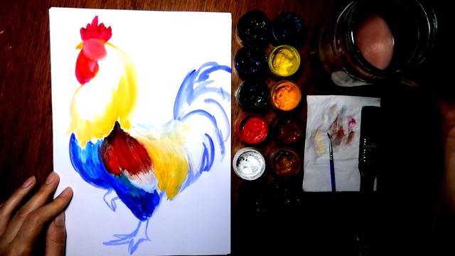 We draw the Rooster in stages (No Copyright Music) смотреть онлайн