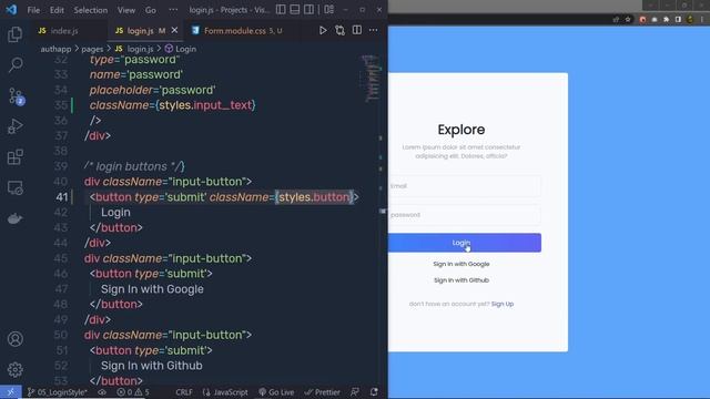 Authentication App with Google & Github Login - Next.js For Beginners [#6] - Style Login Form смотреть онлайн