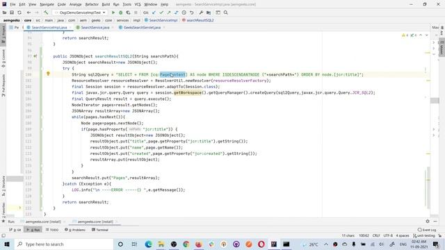 AEM Tutorial #55 | JCR SQL2 #2 | JCR SQL2 Java API in aem смотреть онлайн