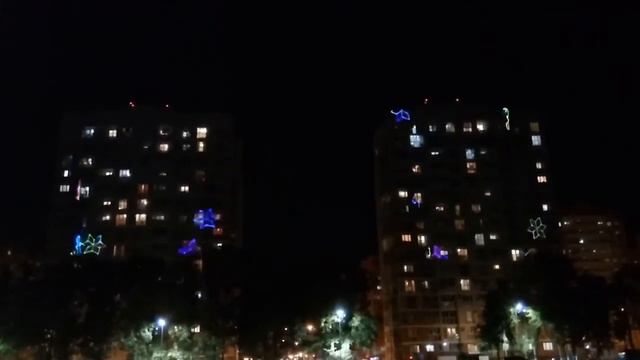 Новогоднее оформление зданий - лазерная проекция смотреть онлайн