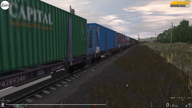 Trainz19. 2ТЭ10М прибывает на станцию Лазовая с негабаритом смотреть онлайн