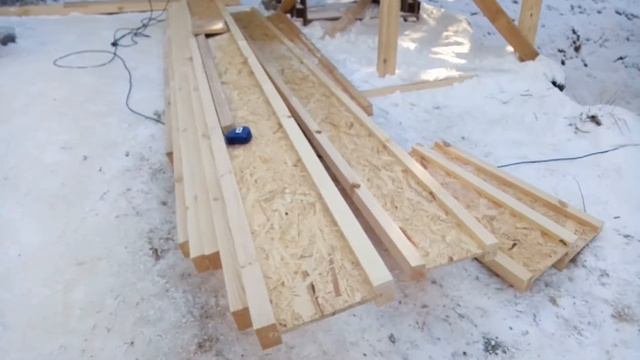 Фахверк. Стропильная система из двутавровых балок. смотреть онлайн