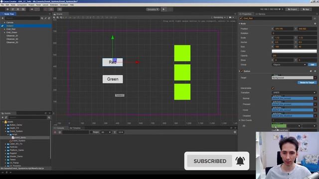 Cocos Creator - Emit Events on Nodes (Observer Pattern) смотреть онлайн