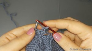 Вязание спицами круглой кокетки с узором листиков веточек и шишечек