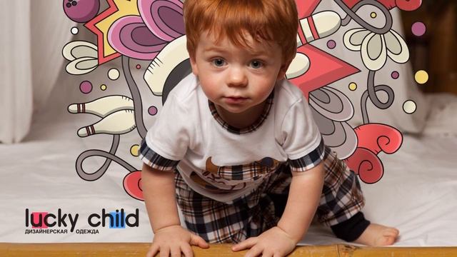 Детские пижамы от «Lucky Child». Пижама из коллекции «Боулинг» смотреть онлайн