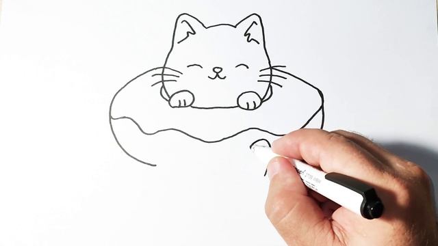 How to Draw a Cute Kitten,Drawing Animal смотреть онлайн