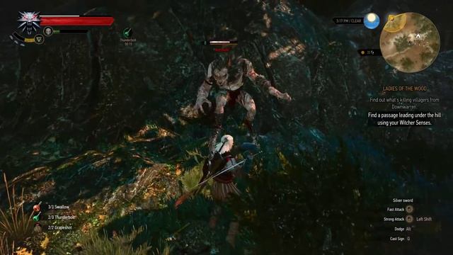 The Witcher 3: Easy way to kill a Werewolf смотреть онлайн