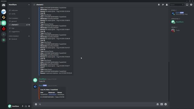 Dyno Bot Tutorials - Basic Moderation Commands (Kick, Mute, Ban, Softban, and more!) смотреть онлайн