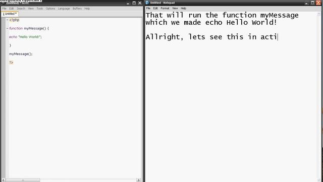 PHP TUTORIAL 1 - Hello World & Functions смотреть онлайн