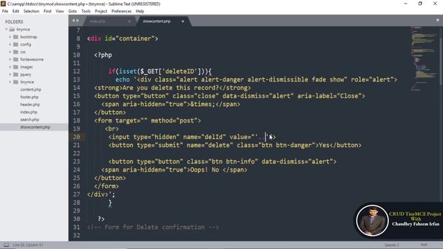 7 Delete TinyMCE wysiwyg Data From Database | PHP, Bootstrap & MySQL CRUD in Hindi/Urdu смотреть онлайн