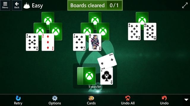 Star Club\Xbox 20th Anniversary\TriPeaks: Easy - Clear 1 board in 1 deal смотреть онлайн