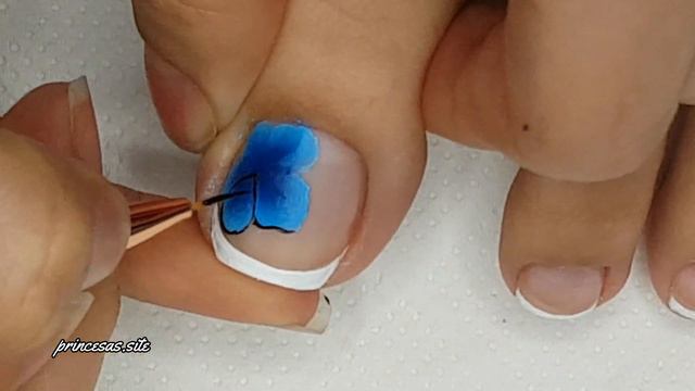 💙¿CÓMO decorar las UÑAS de los PIES con FLORES PASO A PASO?👣 MANO ALZADA en uñas para principiantes смотреть онлайн