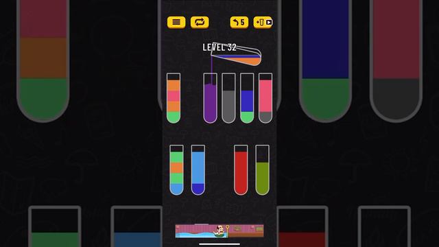 Прохождение Water Sort Puzzle level 32 👍🏻👍🏻👍🏻 смотреть онлайн