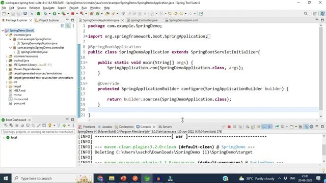 How to Deploy Spring Boot War file to external Server смотреть онлайн