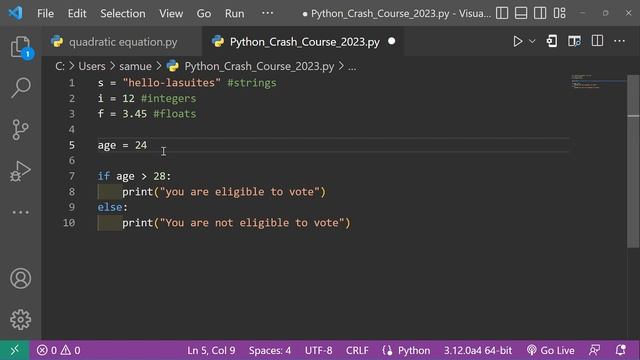 Python Crash Course 2023 (Lasuites Edition) смотреть онлайн