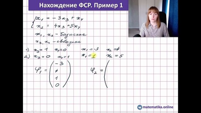 Фундаментальная система решений системы линейных уравнений ФСР СЛАУ смотреть онлайн