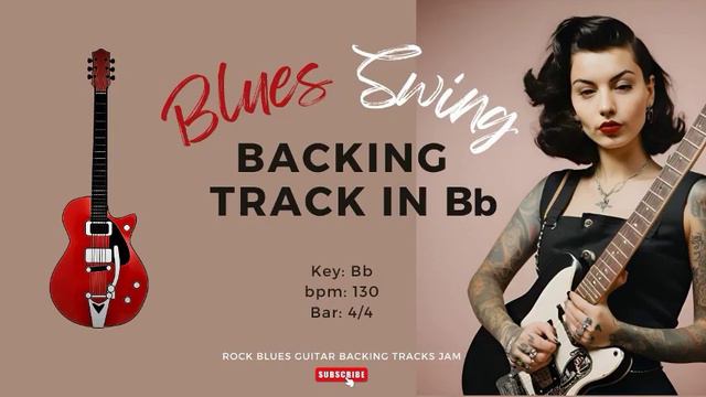 Минус для гитаристов Си Бемоль 130bpm Bb (Hb) в стиле Свинг Блюз смотреть онлайн