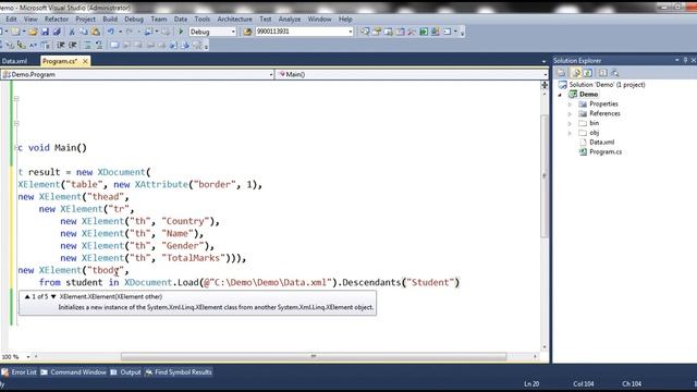 Part 6 Transforming XML to HTML table using LINQ to XML смотреть онлайн
