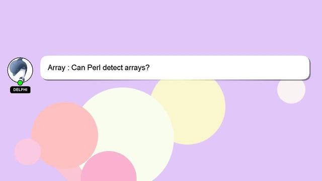 Array : Can Perl detect arrays? смотреть онлайн