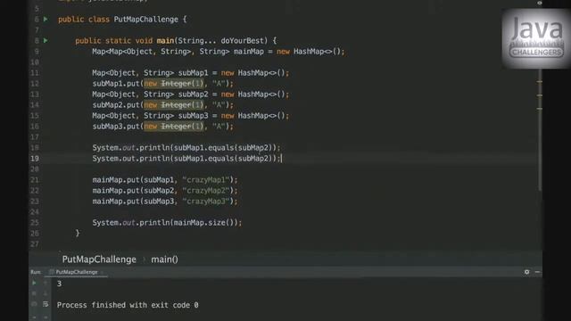 JC #61 - Understanding equals and hashcode with a Map Key смотреть онлайн