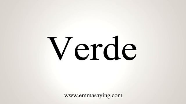 How To Say Verde смотреть онлайн