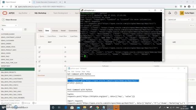 Demo - Oracle APEX - RESTful Webservices - communicating with external device - Raspberry pi смотреть онлайн