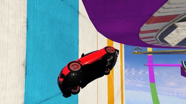 GTA V Mega Stunt Ramp on Monster truck, Jets and Boats Superheroes Stunt Map Racing Challenge смотреть онлайн