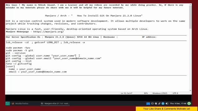 Manjaro / Arch - How To Install Git On Manjaro 21.2.0 Linux смотреть онлайн