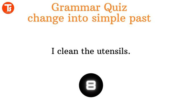Grammar Quiz/ change into simple past/10 Questions смотреть онлайн