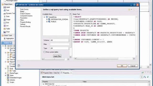 Dynamic SQL query in BIRT смотреть онлайн