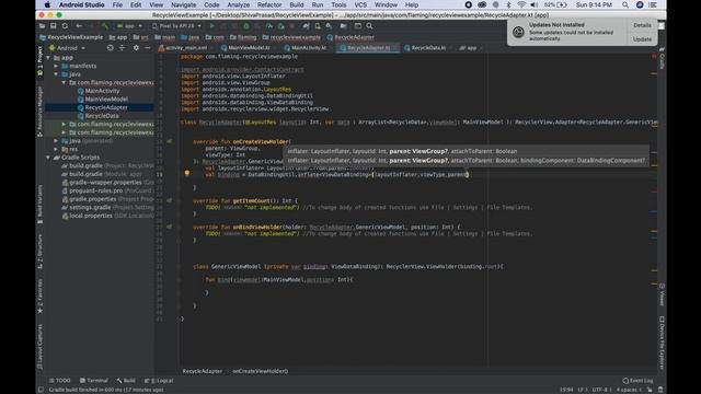 Android RecycleView Kotlin MVVM Data Binding Example 2 смотреть онлайн