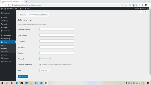 Wordpress Hooks Add and Delete User Role смотреть онлайн