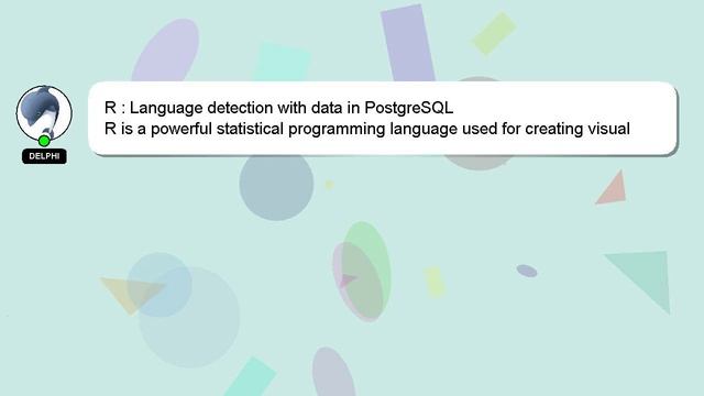R : Language detection with data in PostgreSQL смотреть онлайн