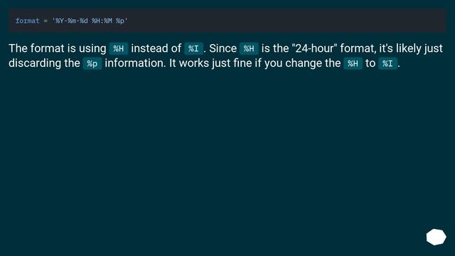 How can I account for period (AM/PM) using strftime? смотреть онлайн