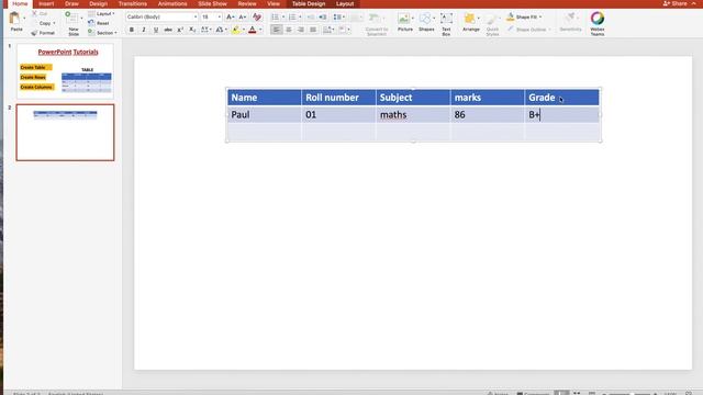 Create a Table and Add Rows and Columns in Powerpoint смотреть онлайн