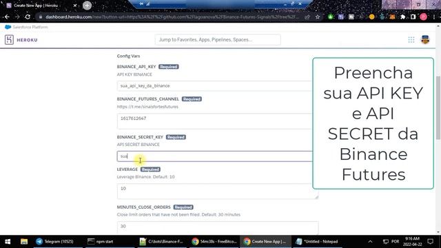Instalando Bot Binance Futures no Heroku смотреть онлайн