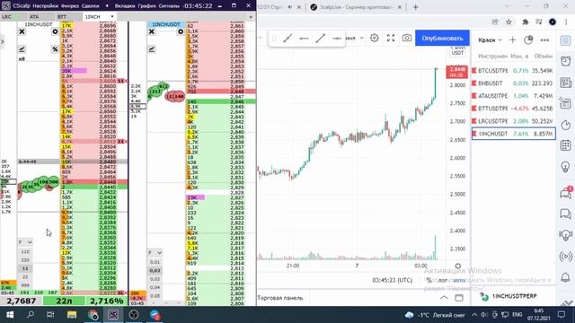 СКАЛЬПИНГ ПО СТАКАНУ ОТ ПЛОТНОСТЕЙ - cscalp торговля смотреть онлайн