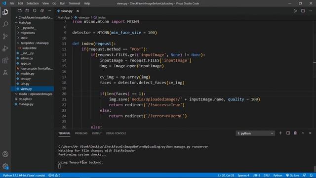 How to verify face in image before uploading it to server | MTCNN Example | 2020 смотреть онлайн