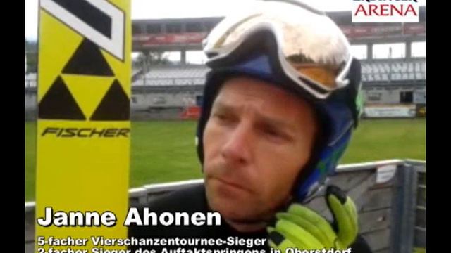 Comeback-Interview mit Janne Ahonen in der Erdinger Arena смотреть онлайн
