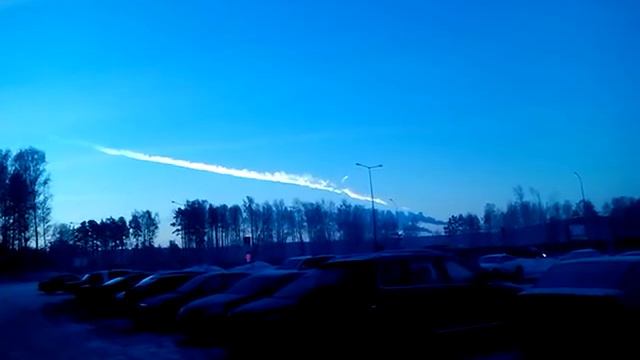 Метеорит Челябинск вид из Екатеринбурга 2 смотреть онлайн