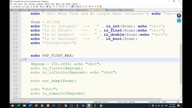 String Function,Numeric Function, Type casting, Constant in PHP ||Lecture 3 ||Sunny Mac || Gujarati смотреть онлайн