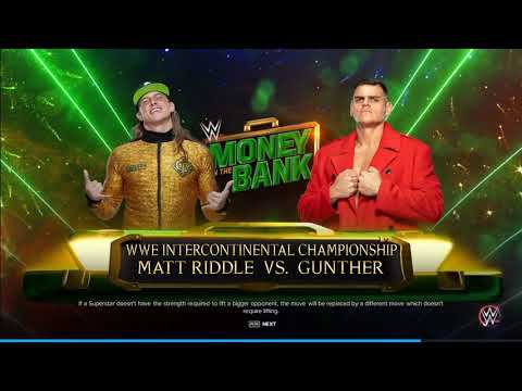WWE2K23 Matt Riddle Vs Gunther (c)