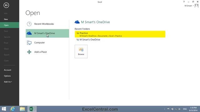 8-2: Open an Excel Workbook From a OneDrive смотреть онлайн