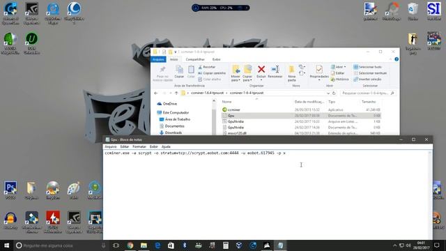 Configurando a Pool do Eobot, CPU e GPU Amd ou Nvidia смотреть онлайн