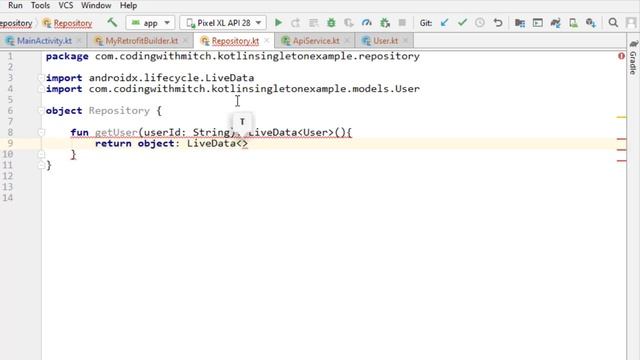 Kotlin Singleton Example with MVVM and Coroutines смотреть онлайн